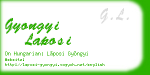 gyongyi laposi business card