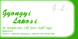 gyongyi laposi business card